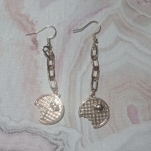 Chic Gold Chain Waffle Earrings